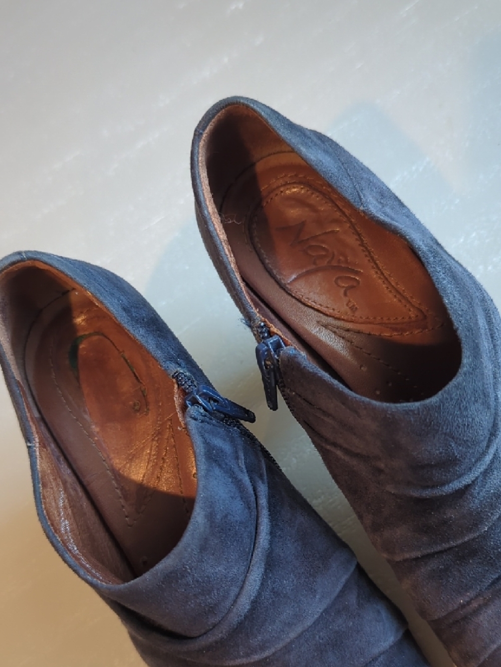 Naya Suede Open-Toe‎ Heel Booties Black size 7 - Picture 5 of 10